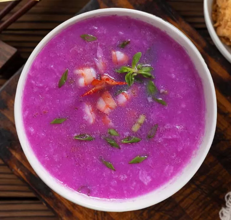 Canh khoai mỡ nấu tôm